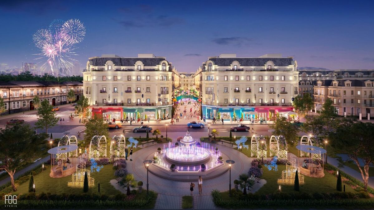 Phối cảnh liền kề dự án Rue Charme Hạ Đình