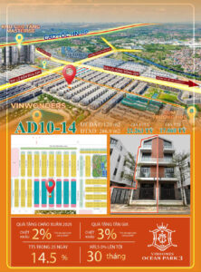Liền kề AD10-14 Phân Khu Ánh Dương, Vinhomes Ocean Park 3
