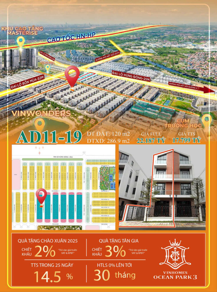Liền kề AD7-19 Phân Khu Ánh Dương