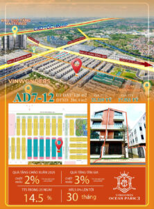Liền kề AD7-12 Phân Khu Ánh Dương, Vinhomes Ocean Park 3