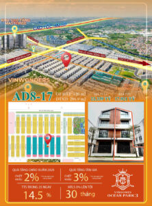Liền kề AD8-17 Phân Khu Ánh Dương, Vinhomes Ocean Park 3