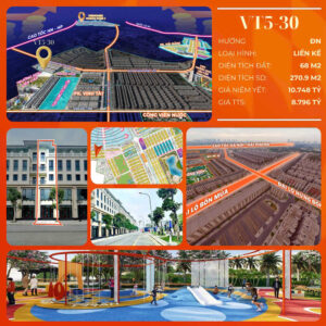 Liền kề VT5-30 Phân khu Vịnh Tây, Vinhomes Ocean Park 3