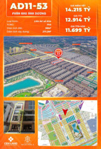 Liền kề lô AD11-53, phân khu Ánh Dương, Vinhomes Ocean Park 3
