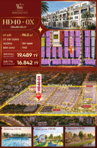 Nhà phố liền kề HĐ40-0X, phân khu Hừng Đông, Vinhomes Đan Phượng