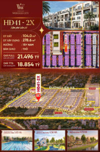 Nhà phố liền kề HĐ41-2X, phân khu Hừng Đông, Vinhomes Đan Phượng